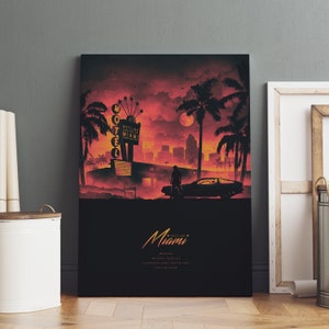 Hotline Miami Poster, Jacket Wall Art, Rolled Canvas Print, Game Poster Gift