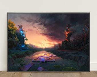 Dota 2 Poster | Defense of the Ancients Wall Art | Game Canvas Print