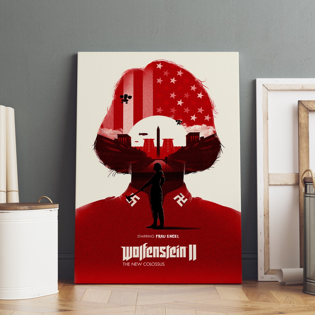 Wolfenstein Poster the New Order Wall Art Rolled Canvas Etsy