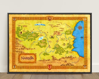 The Map of Narnia Poster | Narnia Wall Art | Fantasy Map Canvas Print #2