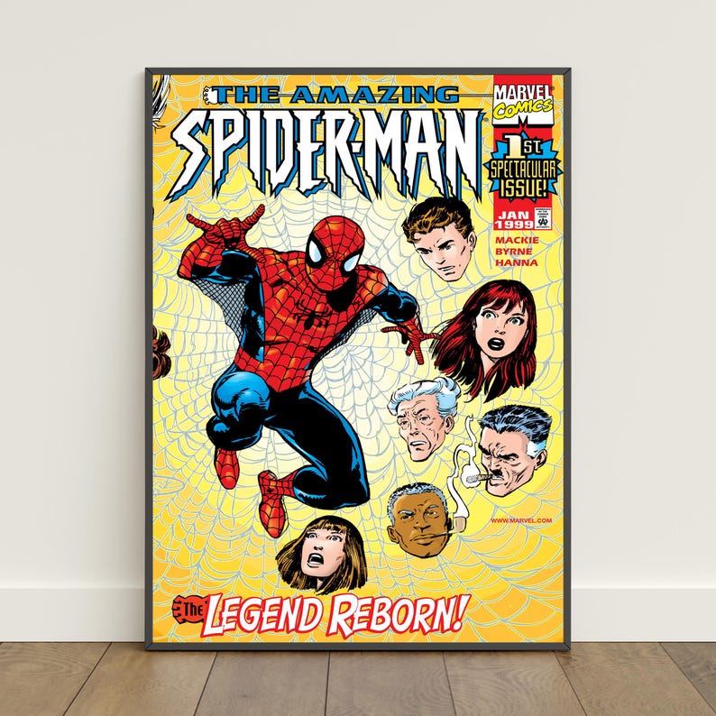Spiderman Comic Book Covers Poster | Peter Parker Wall Art | Movie ...