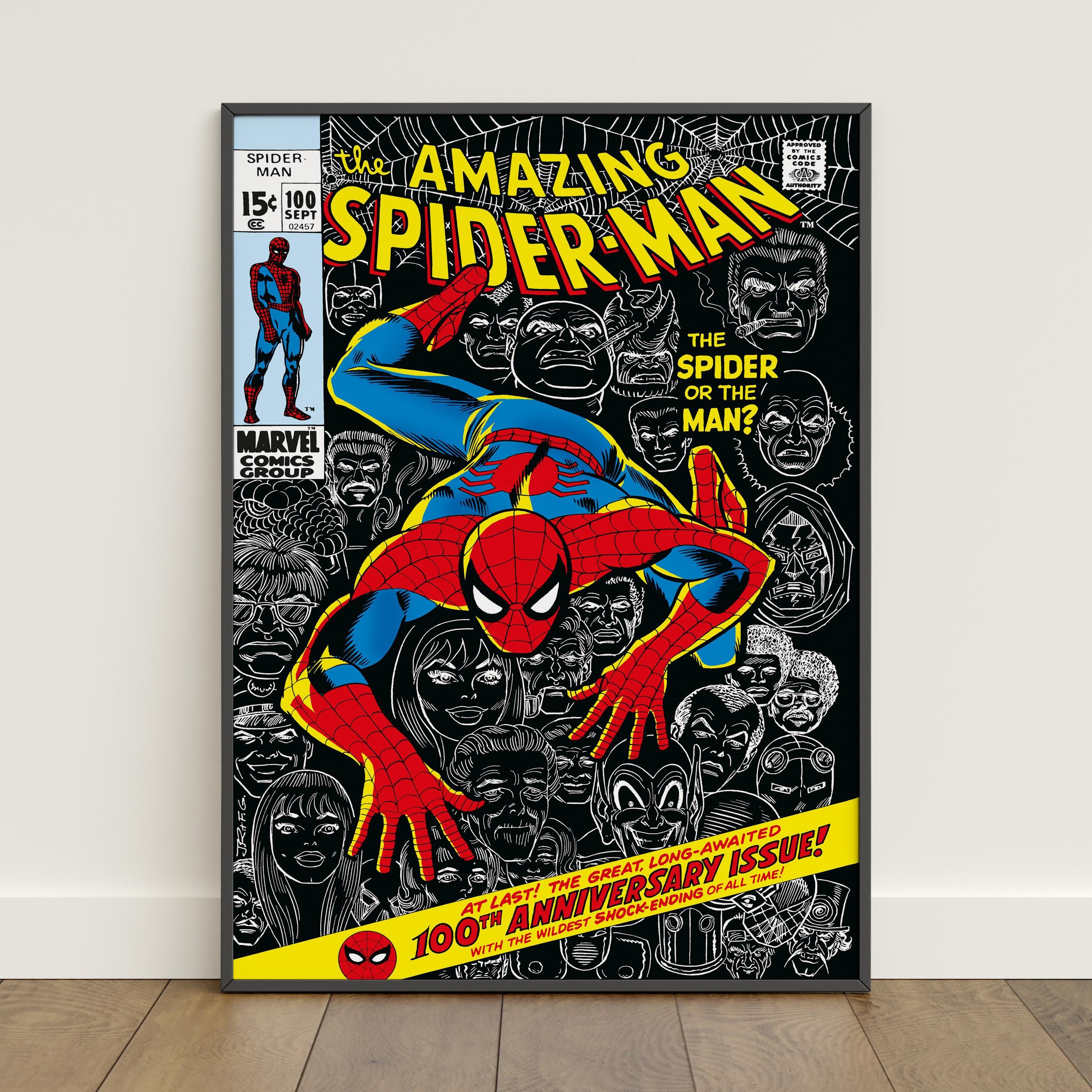 Spiderman Comic Book Covers Poster | Peter Parker Wall Art | Movie ...