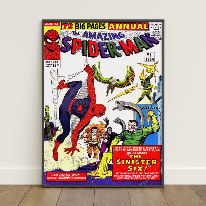 Spiderman Comic Book Covers Poster | Peter Parker Wall Art | Movie ...