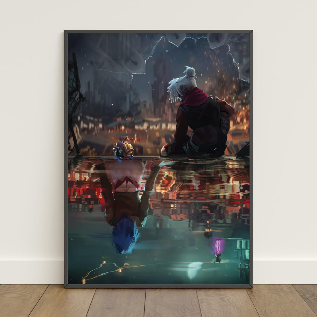 Arcane Poster | Jinx and Ekko Love Wall Art | TV Show Canvas Print #6 ...