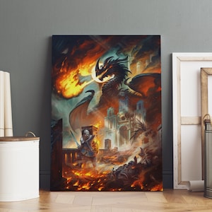 Dark Souls Poster, Chosen Undead Wall Art, Premium Canvas Print, Game Fan Gift, Frame Option Available