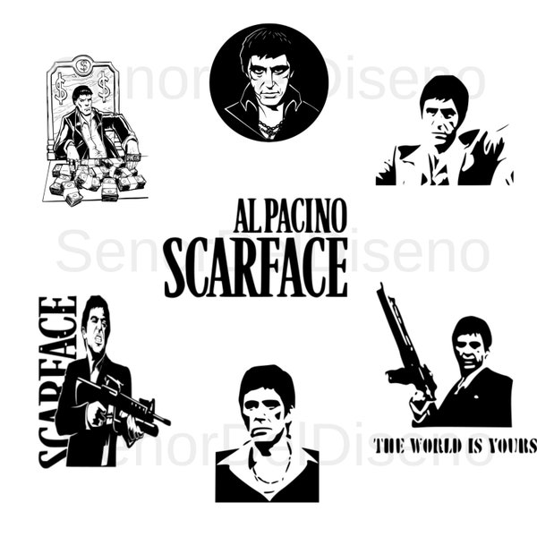 Scarface SVG file Al Pacino Tony Montana | Cricut | Vector | Instant Download | Svg bundle