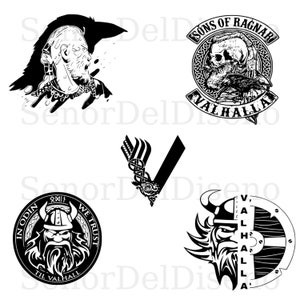 Viking Svg - Skull Svg - Beard Svg - Odin Svg - Norse svg - Celtic svg - SVG eps DXF Commercial License