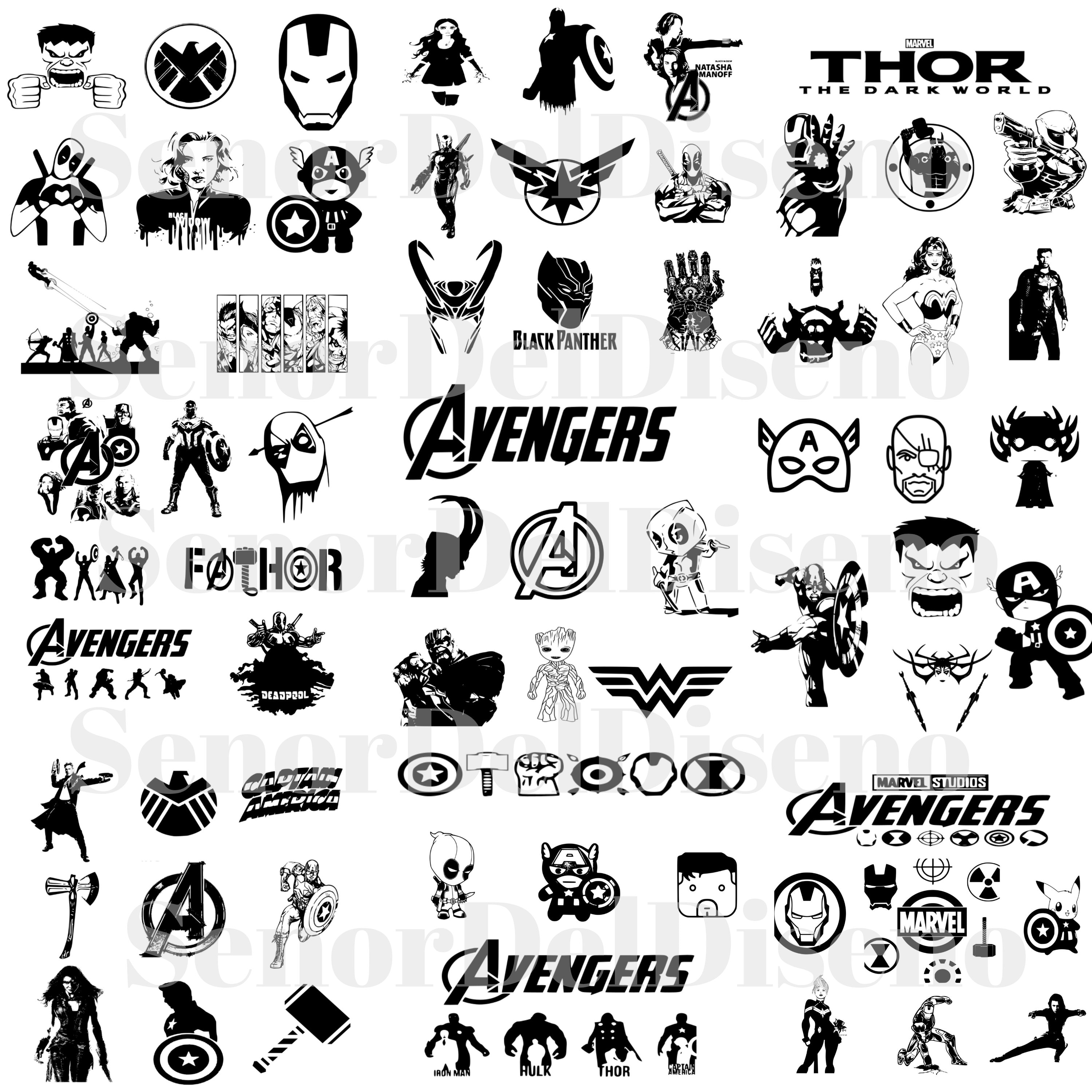 Avengers Svg Bundle, Avengers Svg, Cricut, couper des fichiers, fichier  vectoriel numérique en couches, fichiers en couches - Etsy France