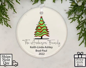 Personalized Family Christmas Ornament, Family Christmas Ornament, Family Keepsake, Family Gift
