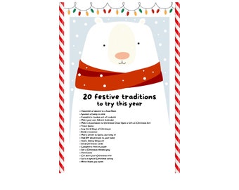 Advent Family Activity Calendar Christmas Bucket List - Etsy
