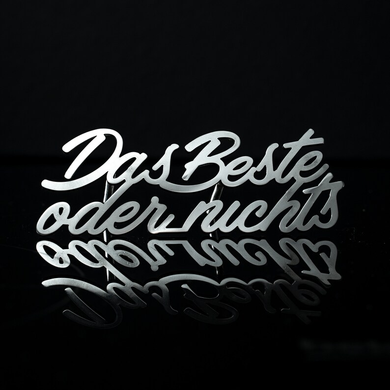 Das Beste Oder Nichts Grill Emblem Badge for Mercedes W124