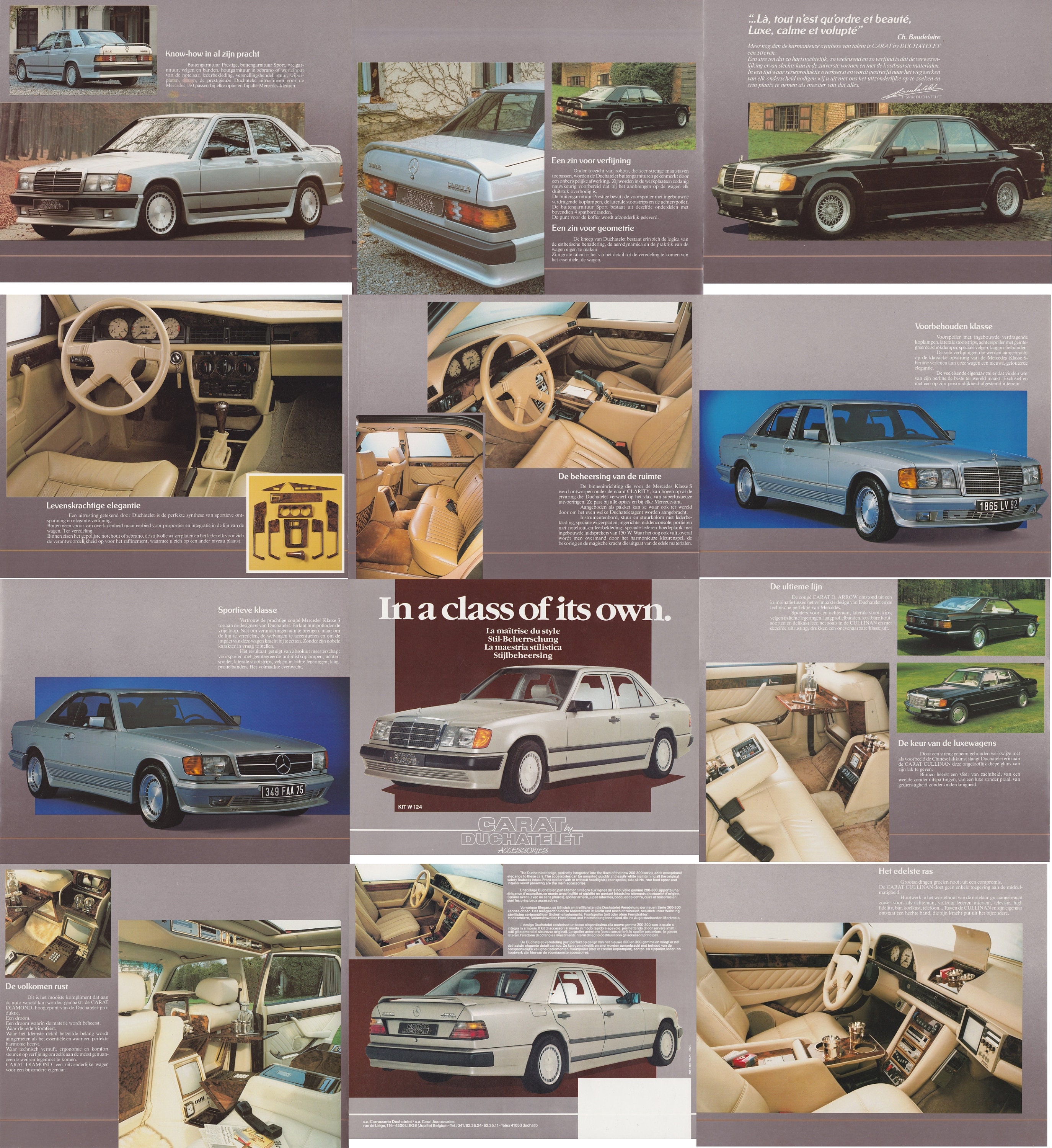 Carat Duchatalet Brochure 1985 Tunning Mercedes Benz Digital High Carat Duchatalet Brochure 1985 Tunning Mercedes Benz Digital High