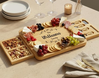 Personalized Charcuterie Board, Custom Cheese Board, Christmas gift for Mom, Wife, Home Wedding Gifts for Couple, Housewarming Gift Idea