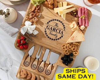 Personalized Gift for Couple Charcuterie Board Custom Cheese Board Christmas Gift Wedding Gift Housewarming Gift New Home Mothers Day Gift
