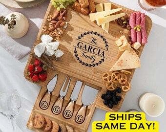 Charcuterie Board Personalized Wedding Gift for Couples Christmas Gifts for Mom Anniversary Gifts Housewarming Gift for the Home Decor