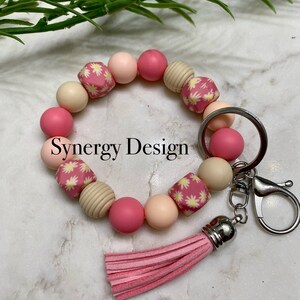 Wristlet Keychains Stretchy Keychain/custom Keychain/silicone Beaded ...
