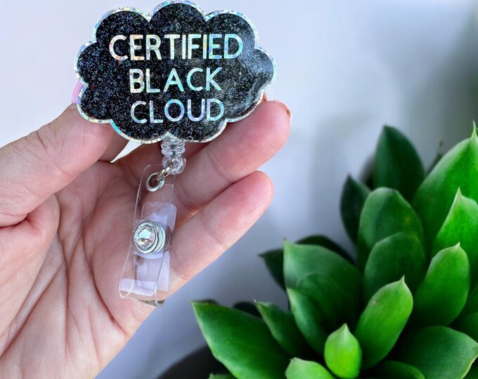 Certified Black Cloud Resin Badge Reel