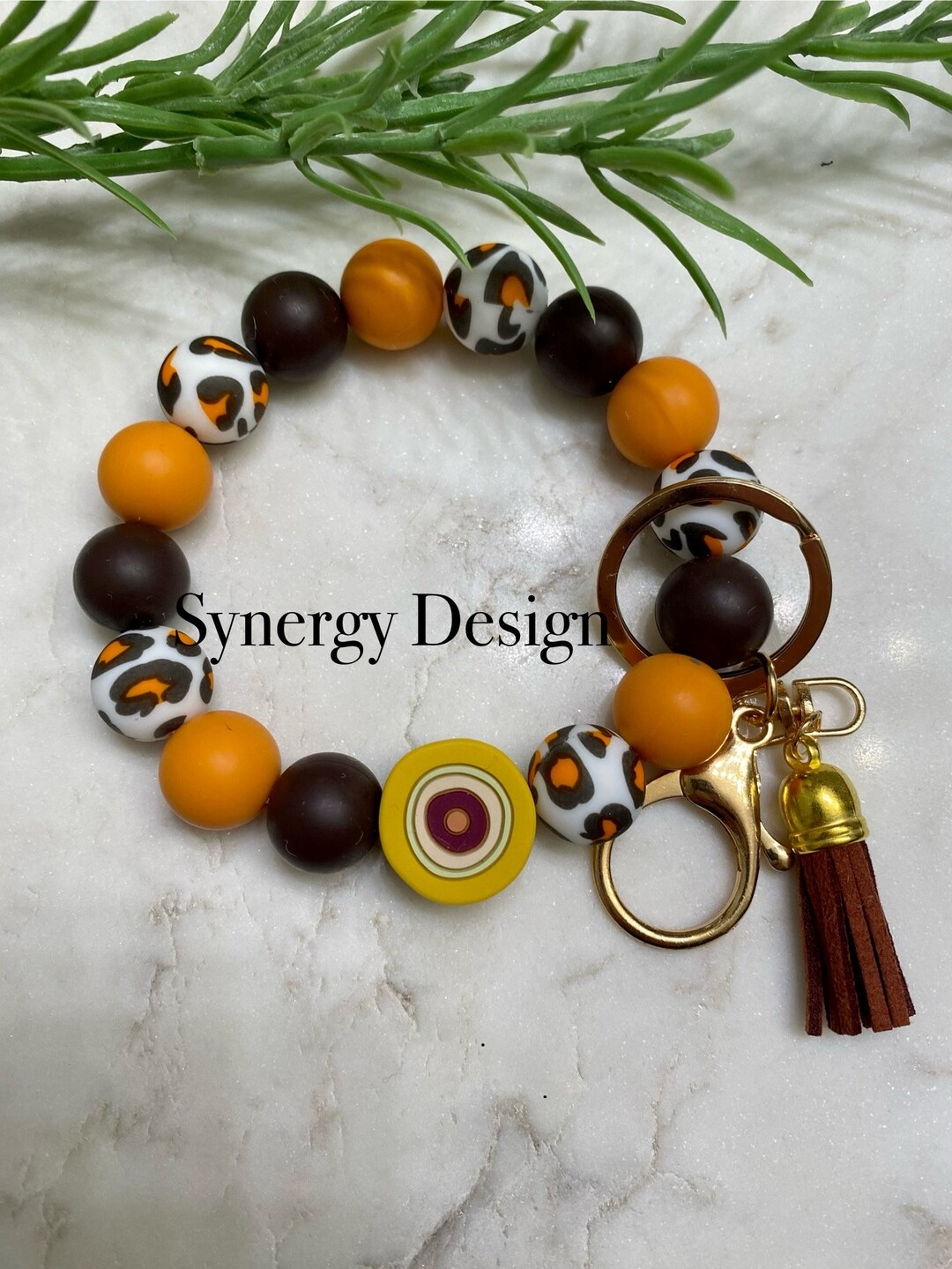 Wristlet Keychains Stretchy Keychain/custom Keychain/silicone Beaded