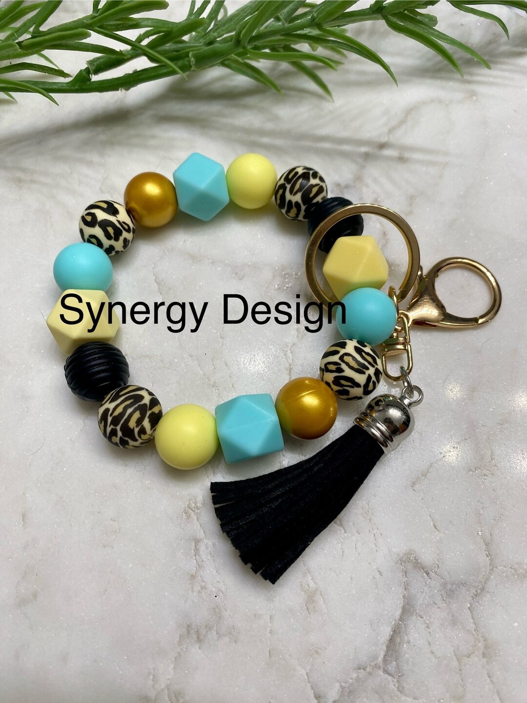 Wristlet Keychains Stretchy Keychain/custom Keychain/silicone Beaded