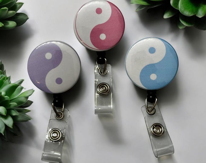 Yin-Yang Badge Reel- nurse-gift