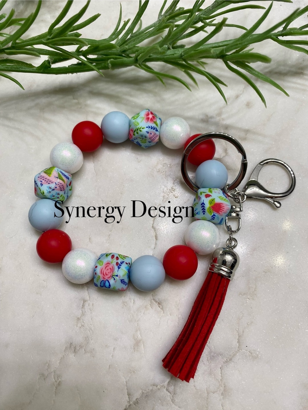 Wristlet Keychains Stretchy Keychain/custom Keychain/silicone Beaded