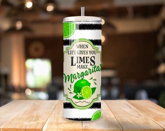 Funny Margarita 20oz Tumbler with Lid and Straw