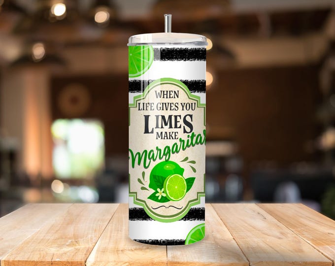 Funny Margarita 20oz Tumbler with Lid and Straw