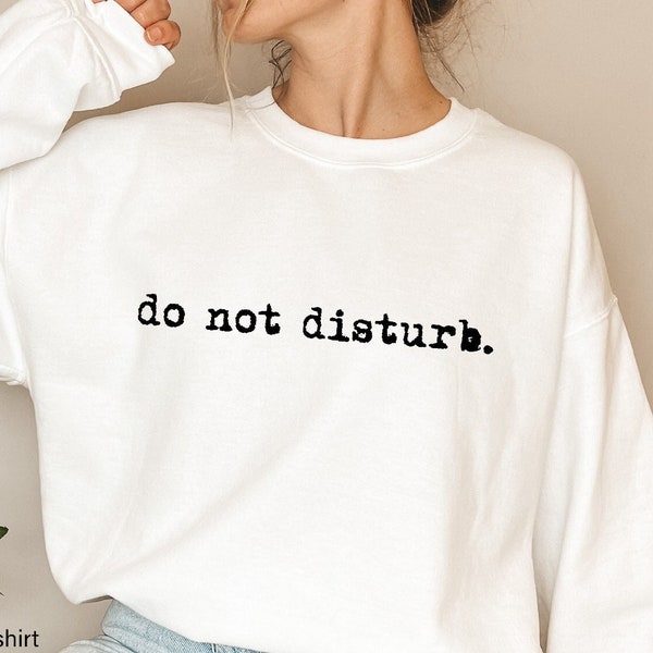 Do Not Disturb Sweatshirt, Minimalist Hoodie For Women, Fall Season Shirt, Cozy Season Sweater, Work From Home Shirt, Gift For Mom, D7270