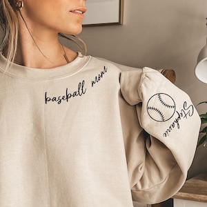 Personalize Baseball Mom Shirt With Kid Names, Custom Baseball Mom Sweatshirt, Mother's Gameday Hoodies, Customize Mothers Day Gifts, D6175