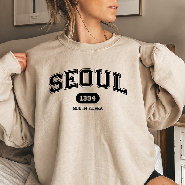 South Korea Sweatshirt, Minimalist South Korea Hoodie, Trendy Seoul T shirt, Gift For Asia Soccer Fan, Seoul Trip Shirt, Travel Gift,D7133