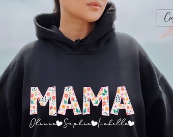 Mama Bear Hoodie - 90s Mom Hoodie - Neon Leopard Shirt - Mom Shirt