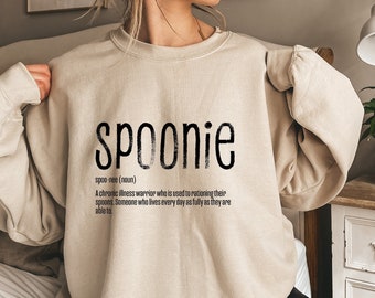 Spoonie Definition Sweatshirt, Chronic Illness Shirt, Spoonie Awareness Tee D7748