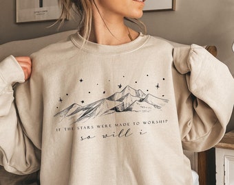 If The Stars Were Made To Worship Shirt, Christian Shirt, Bible Verse Shirt, Religious Shirt, Faith Sweatshirt, Women Christian Gifts,DU5510