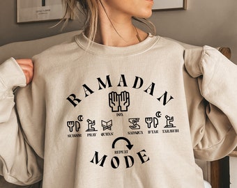 Ramadan Mode Sweatshirt, Family Ramadan Shirt, Ramadan Mubarak Shirt, Ramadan Kareem Shirt, Muslim Shirt, Eid Mubarak Sweatshirt, DP6218