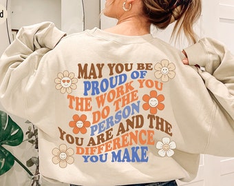 Aesthetic Social Worker Sweatshirt, Women's Positive Shirt, Cute Therapist Hoodie, Counselor Gift, MSW LCSW Shirt, Sped Teacher Tshirt,D6248