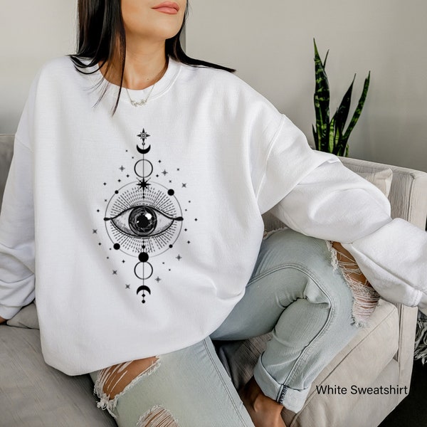 All Seeing Eye Shirt, Sun and Moon Shirt, Spiritual Shirt, Witch Shirt, Witchy Shirt, Tarot Eye Shirt, Witchy Gifts For Women, DUA7270