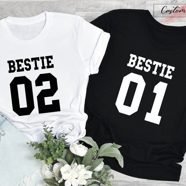 Bestie 01 Bestie 02 Shirts, Bestie Shirt, BFF Shirt, Best Friend Shirt, Bestie Gifts, Matching BFF Shirt, Gift For Friends, DG5101