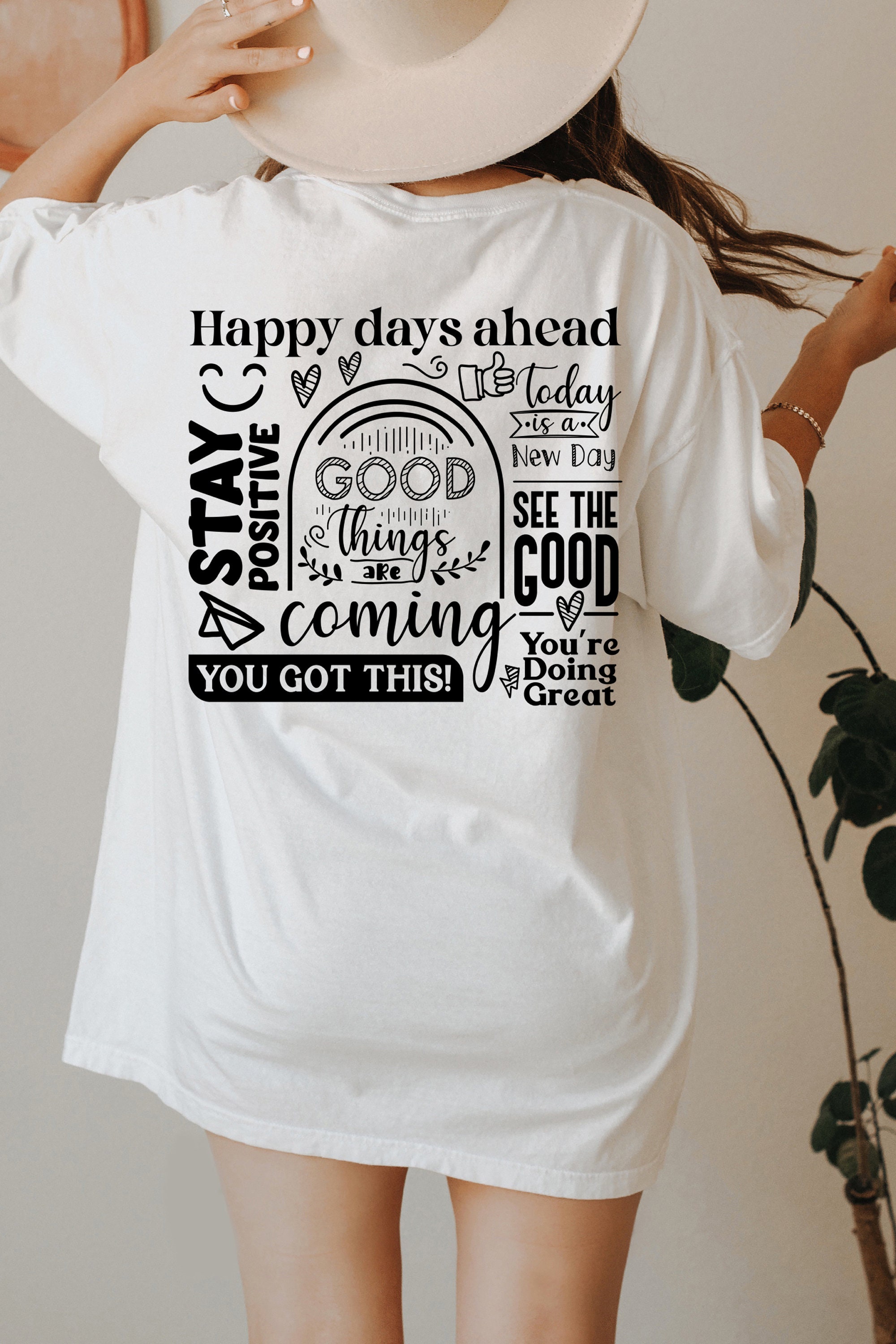 Women's Positive Mind Vibes Long Sleeve Sweatshirt - Inspirational Quote Pullover, Light Green, Size Large - View #6
