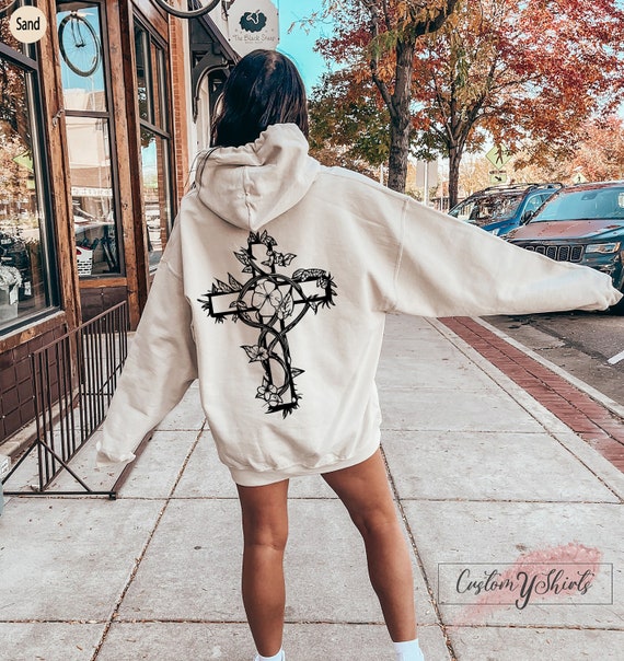 Sweat-shirt Noël Chrétien Femme - Message "Ça Commence Avec Le Christ" - Confort & Foi