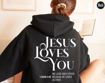 Sweat à Capuche Chrétien Love Like Jesus - Sweat Oversize Homme Et Femme