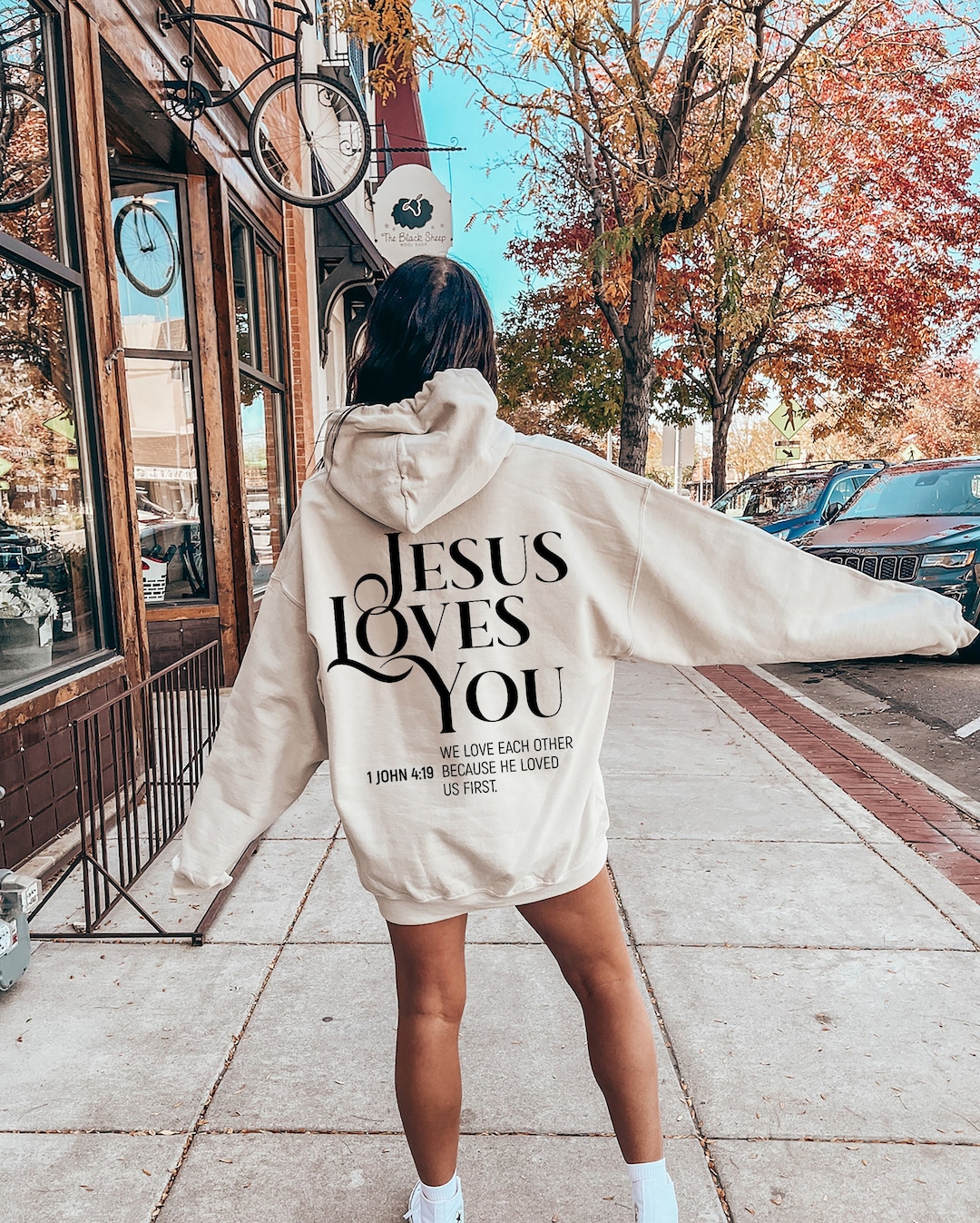 Jesus Loves You Hoodie, Christian Sweatshirt for Women, Bible Verse ...