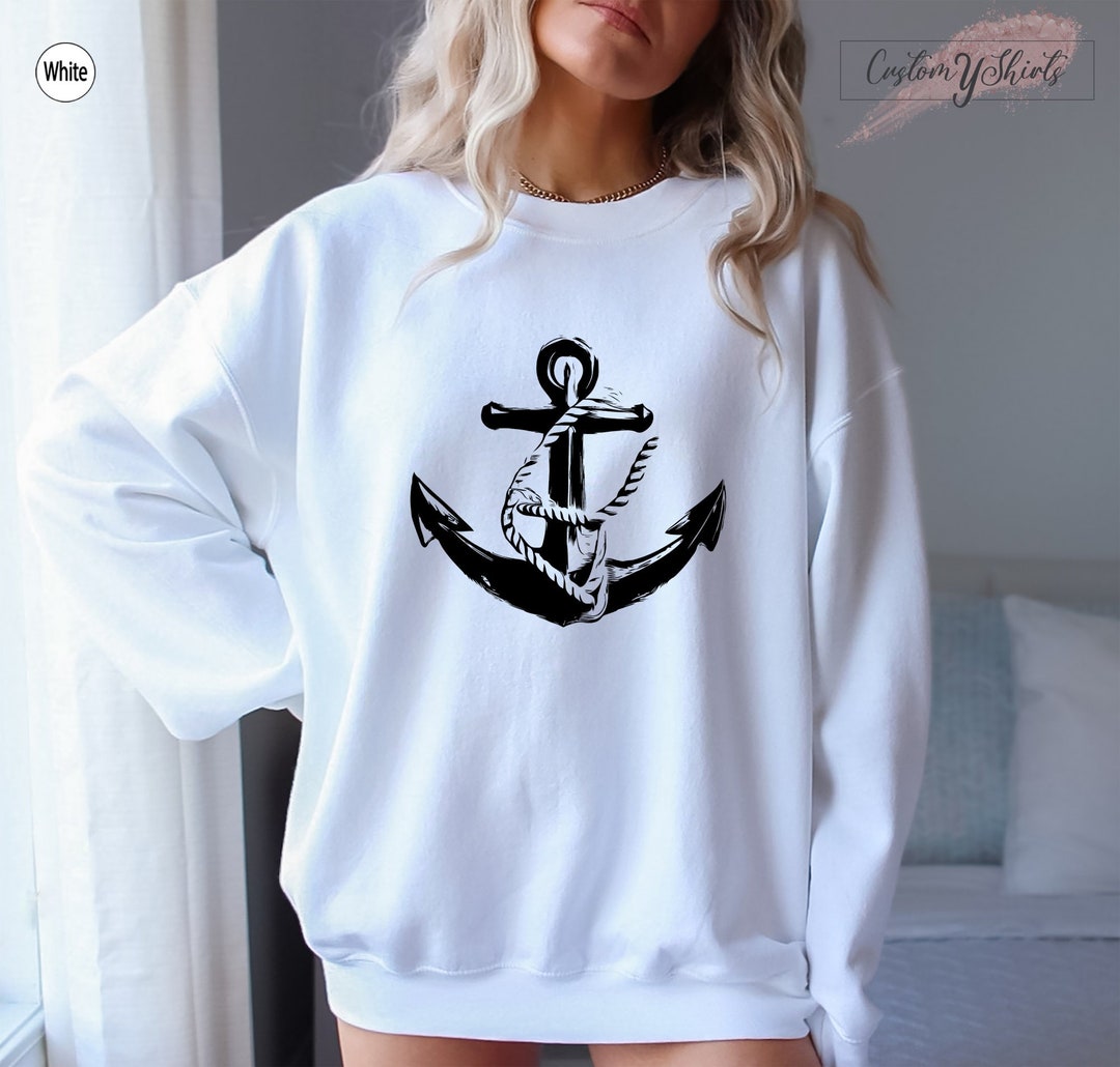 Anchor Sweatshirt, Marine Shirt for Women, Nautical Shirt, Trendy Sea ...