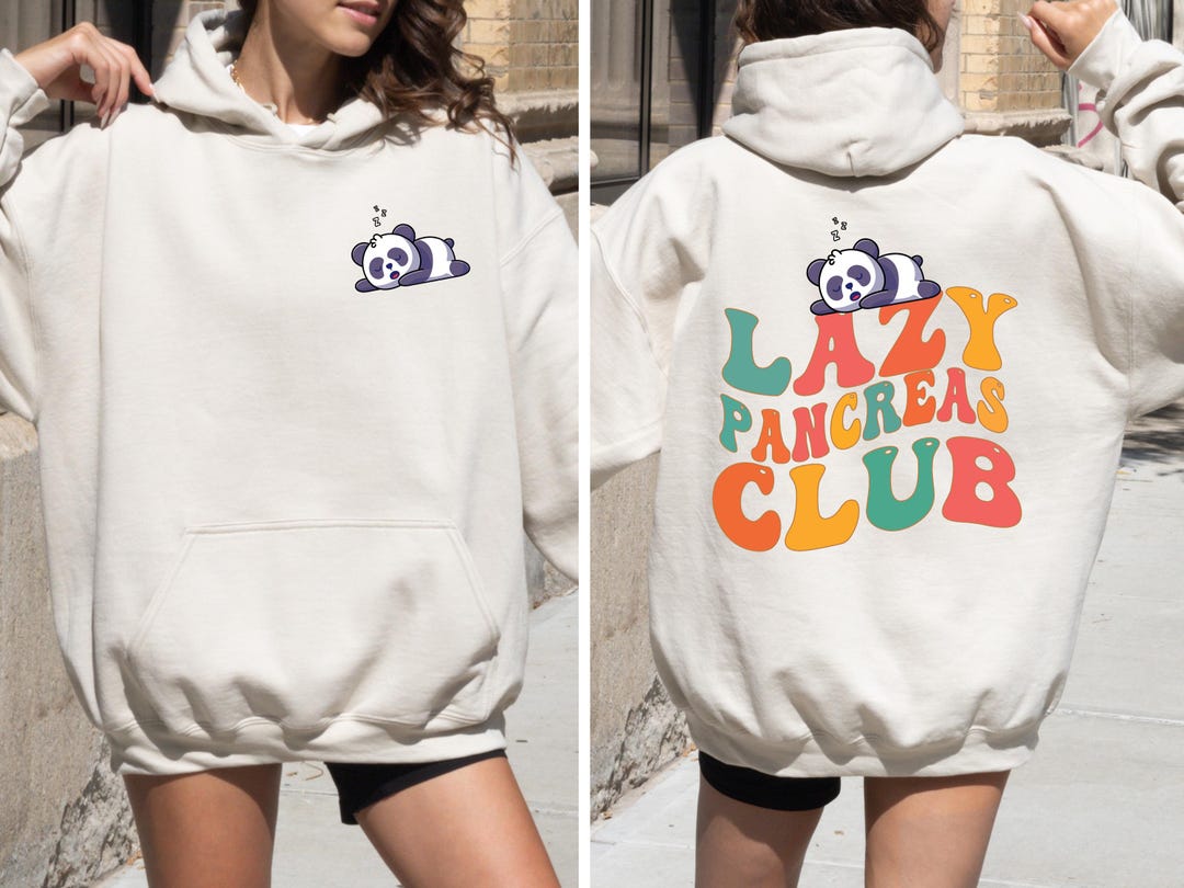 Lazy Pancreas Club Hoodie, Preppy Diabetes Fighter Shirt, Diabetes ...