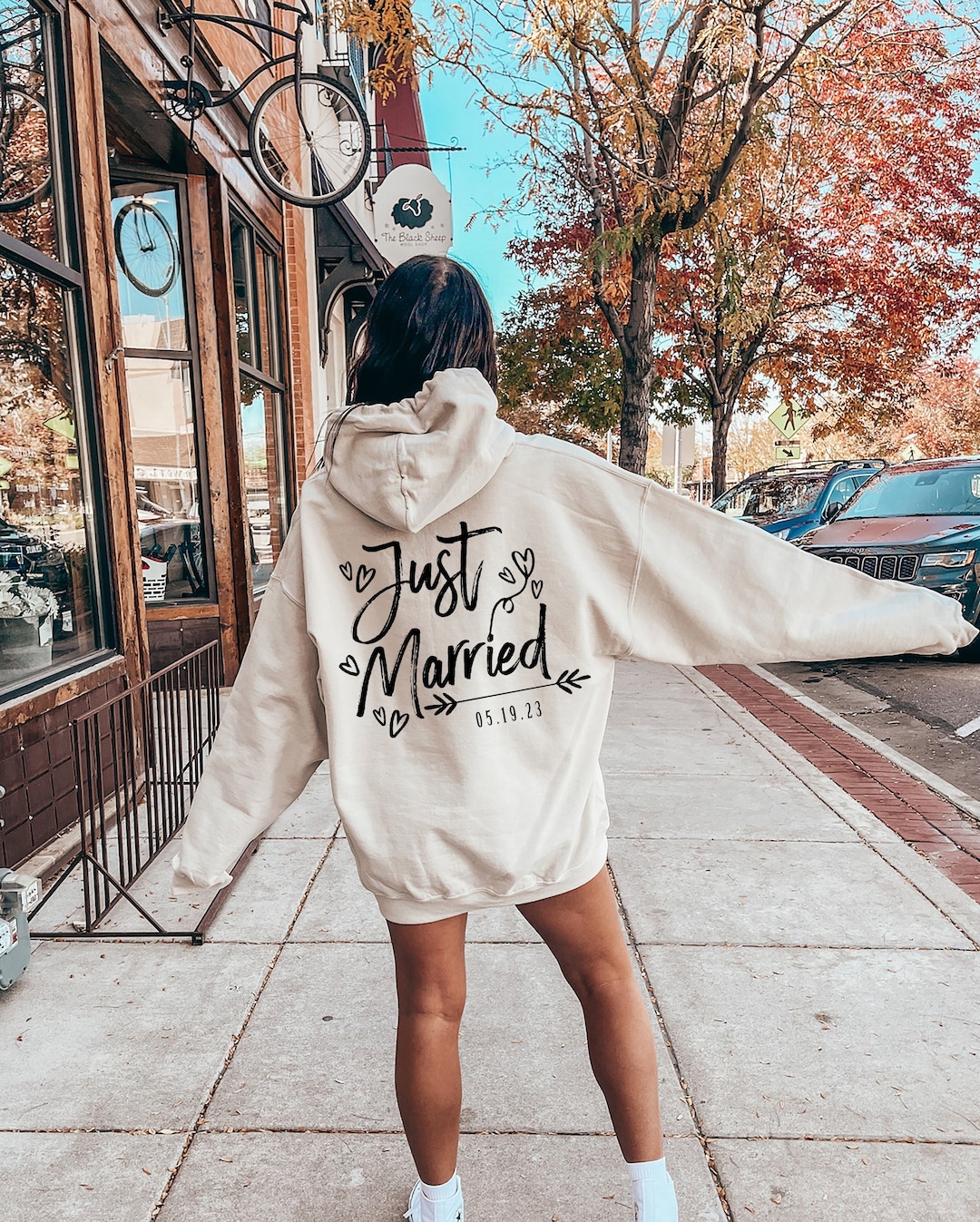 Buy Personalized Just Married Hoodie, Custom Mr and Mrs Shirts, Bride  Sweatshirts, Just Married Shirt, Honeymoon Gifts, Bridal Shirt, DP6061  Online in