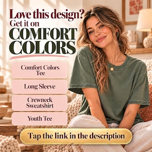 Love this design guide: get it on a Comfort Colors tee, long sleeve, crewneck sweatshirt or youth tee, tap the link in the description