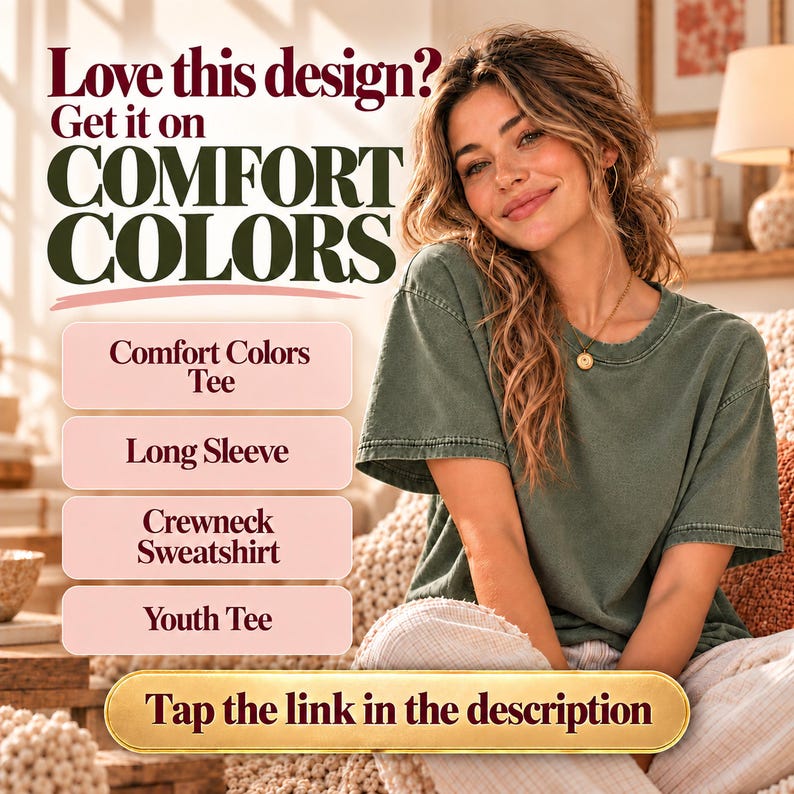 Love this design guide: get it on a Comfort Colors tee, long sleeve, crewneck sweatshirt or youth tee, tap the link in the description