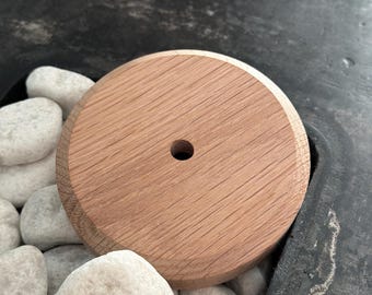 Solid Oak Wall Switch Round Wooden Custom Decor Wall Mount Pattress