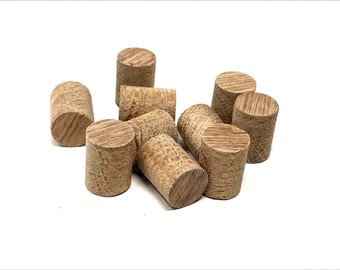 5 x Solid Oak Untapered Plugs