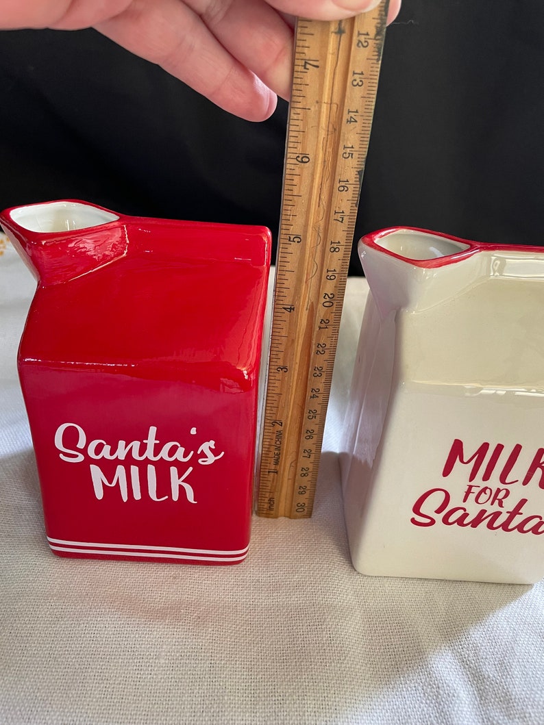 Ceramic milk for Santa Mini Milk Cartons Etsy