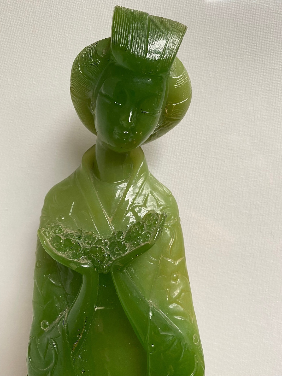 Midcentury Wony Faux Jade Sculpture of Asian Woman Etsy